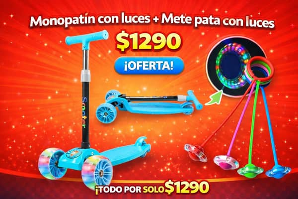 Monopatin + Mete Pata con luces